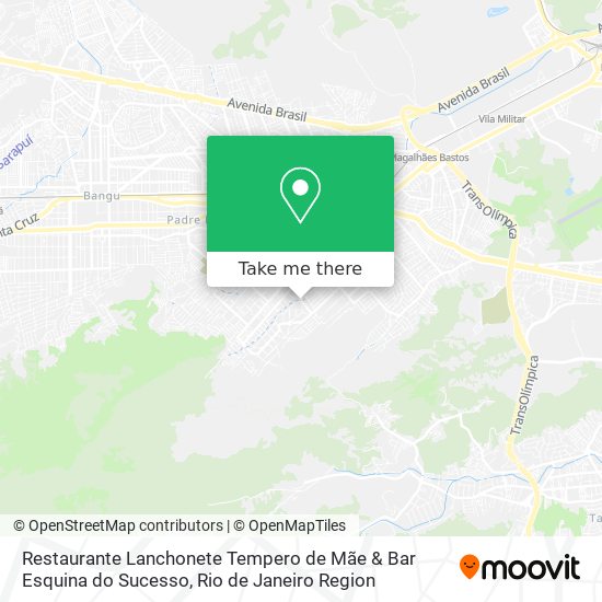 Mapa Restaurante Lanchonete Tempero de Mãe & Bar Esquina do Sucesso