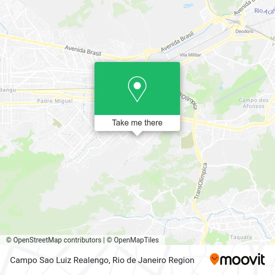 Campo Sao Luiz Realengo map