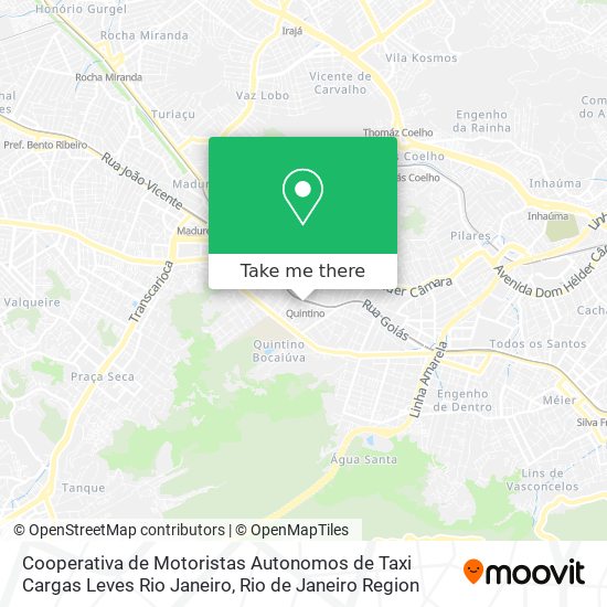 Cooperativa de Motoristas Autonomos de Taxi Cargas Leves Rio Janeiro map