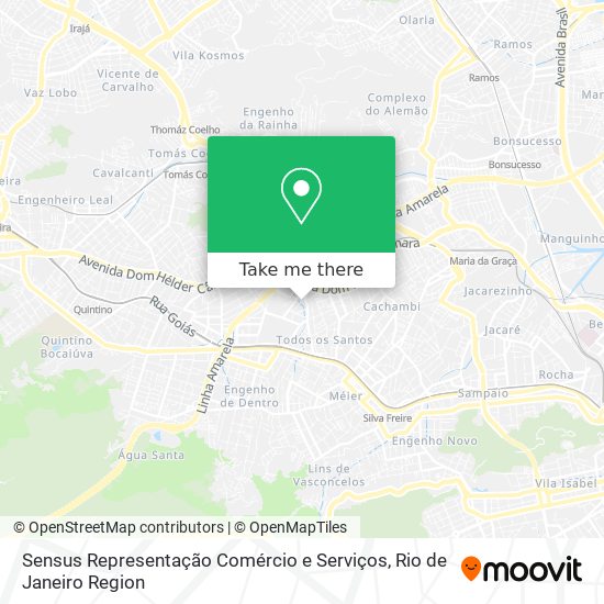 Mapa Sensus Representação Comércio e Serviços
