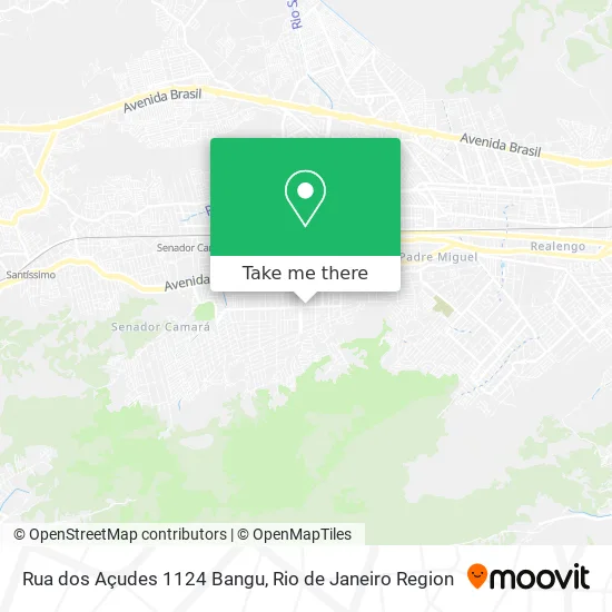 Rua dos Açudes 1124 Bangu map