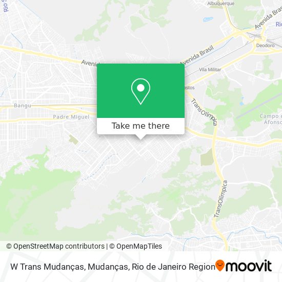 W Trans Mudanças, Mudanças map