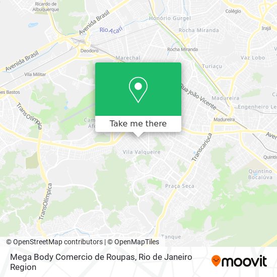 Mapa Mega Body Comercio de Roupas