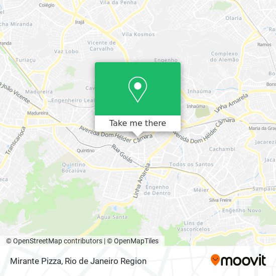 Mirante Pizza map