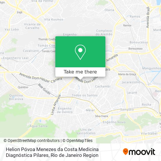 Mapa Helion Póvoa Menezes da Costa Medicina Diagnóstica Pilares