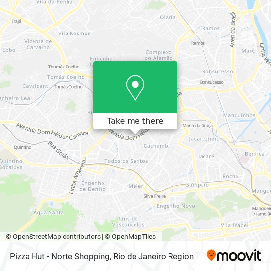 Mapa Pizza Hut - Norte Shopping