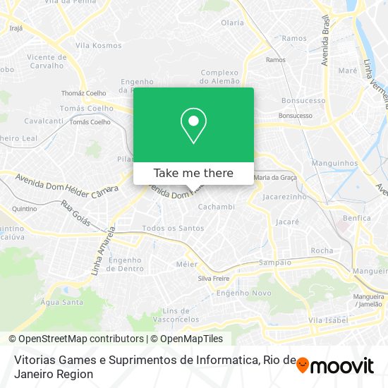 Mapa Vitorias Games e Suprimentos de Informatica