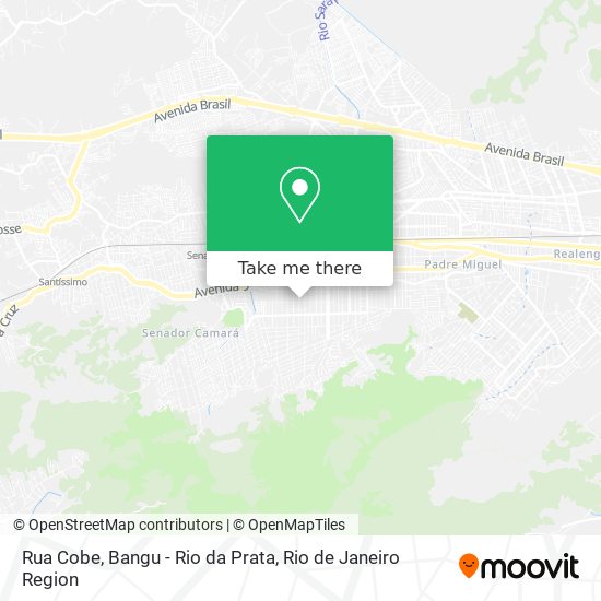 Rua Cobe, Bangu - Rio da Prata map