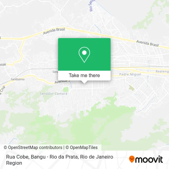 Rua Cobe, Bangu - Rio da Prata map