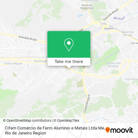 Cifam Comércio de Ferro Aluminio e Metais Ltda Me map