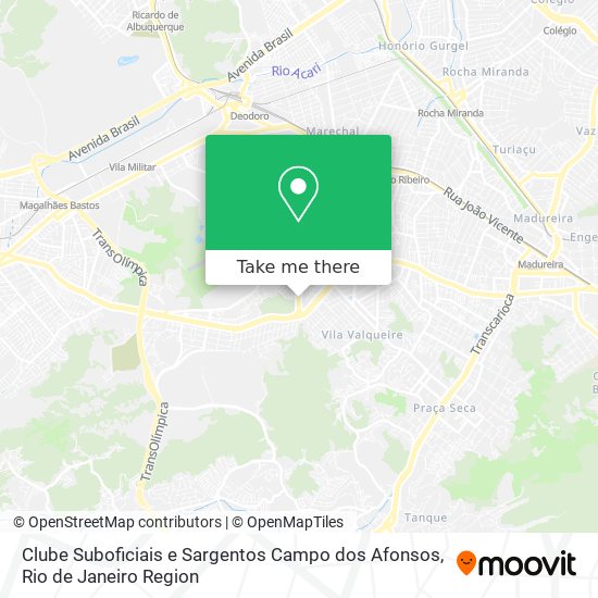 Clube Suboficiais e Sargentos Campo dos Afonsos map