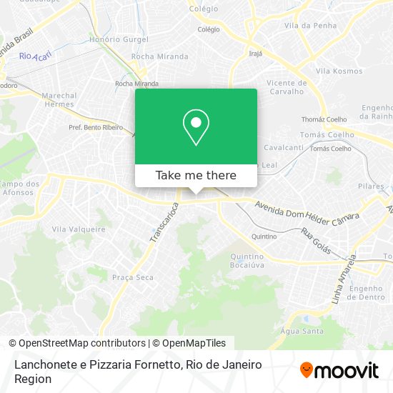 Mapa Lanchonete e Pizzaria Fornetto