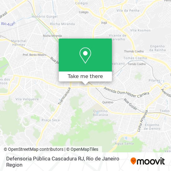 Defensoria Pública Cascadura RJ map