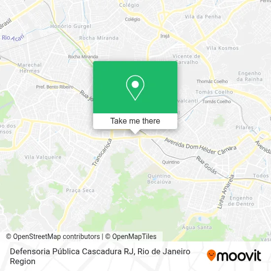 Defensoria Pública Cascadura RJ map