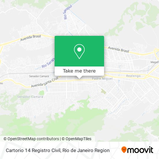 Cartorio 14 Registro Civil map