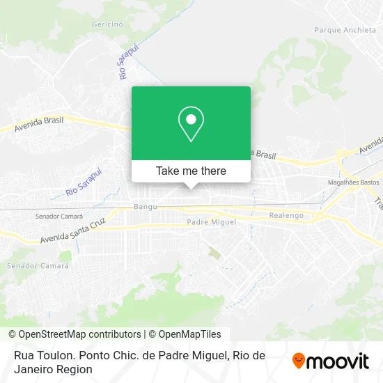 Rua Toulon. Ponto Chic. de Padre Miguel map