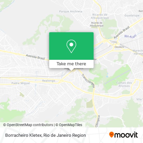 Borracheiro Kletex map
