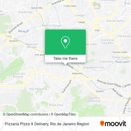 Pizzaria Pizza X Delivery map