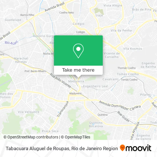 Tabacuara Aluguel de Roupas map