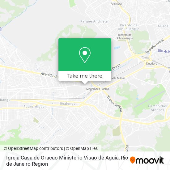 Igreja Casa de Oracao Ministerio Visao de Aguia map