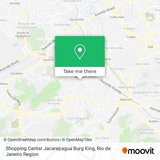 Shopping Center Jacarepagua Burg King map