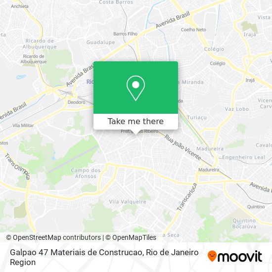 Galpao 47 Materiais de Construcao map