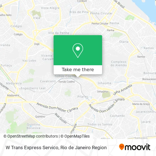 W Trans Express Servico map