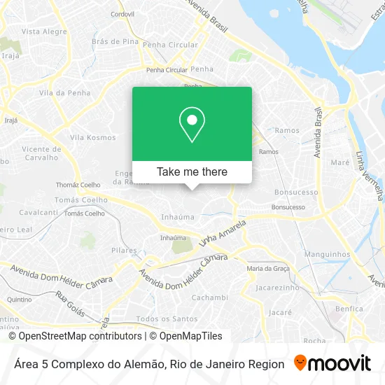 Área 5 Complexo do Alemão map
