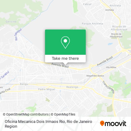 Mapa Oficina Mecanica Dois Irmaos Rio