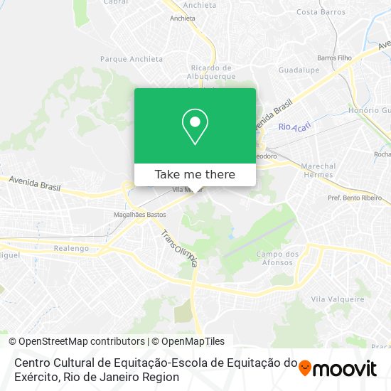 Mapa Centro Cultural de Equitação-Escola de Equitação do Exército