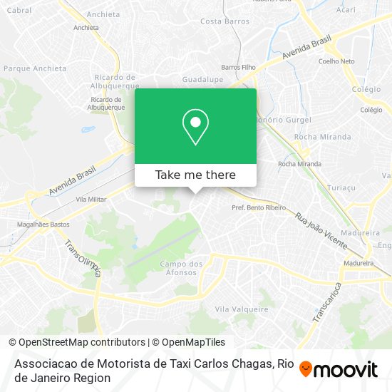 Associacao de Motorista de Taxi Carlos Chagas map