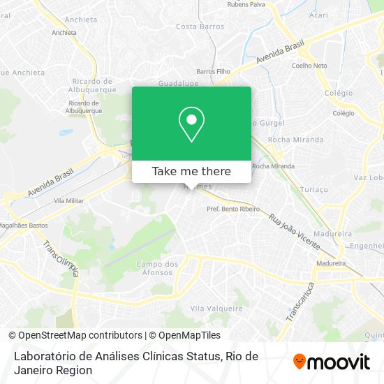 Laboratório de Análises Clínicas Status map