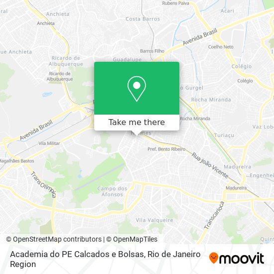 Mapa Academia do PE Calcados e Bolsas