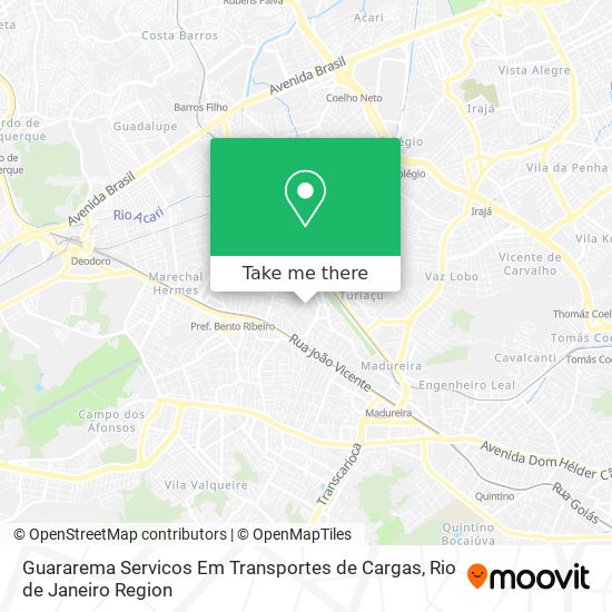Mapa Guararema Servicos Em Transportes de Cargas