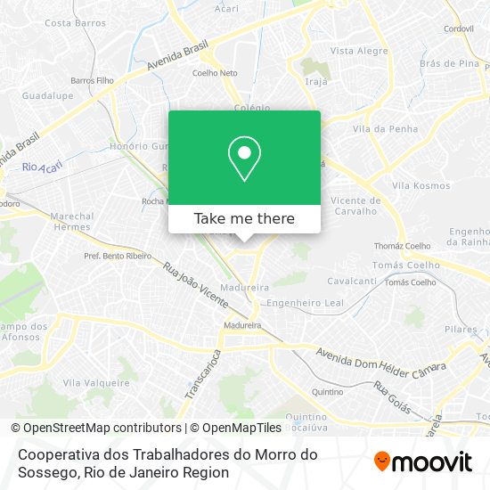 Cooperativa dos Trabalhadores do Morro do Sossego map