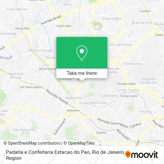 Padaria e Confeitaria Estacao do Pao map