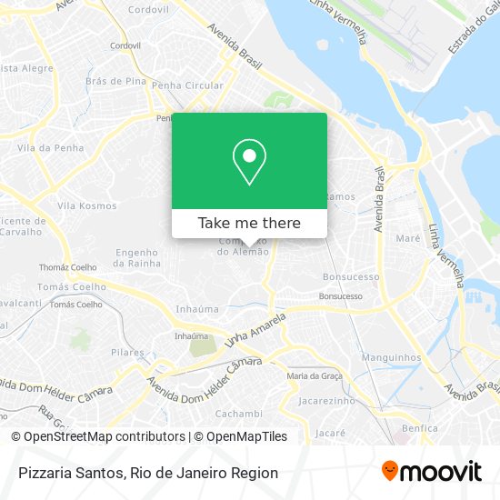 Mapa Pizzaria Santos