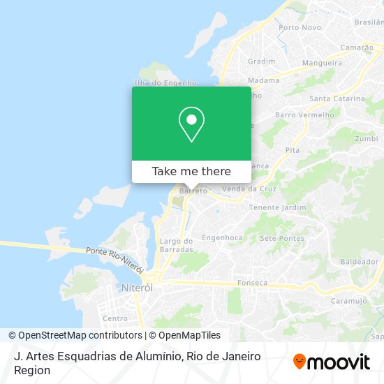 J. Artes Esquadrias de Alumínio map