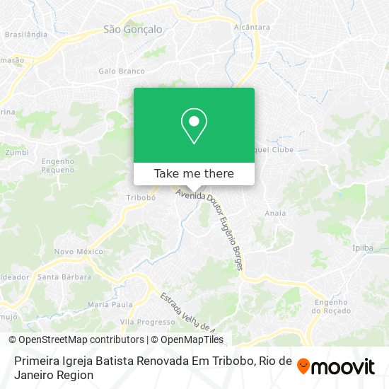 Primeira Igreja Batista Renovada Em Tribobo map