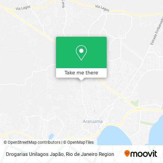 Drogarias Unilagos Japão map
