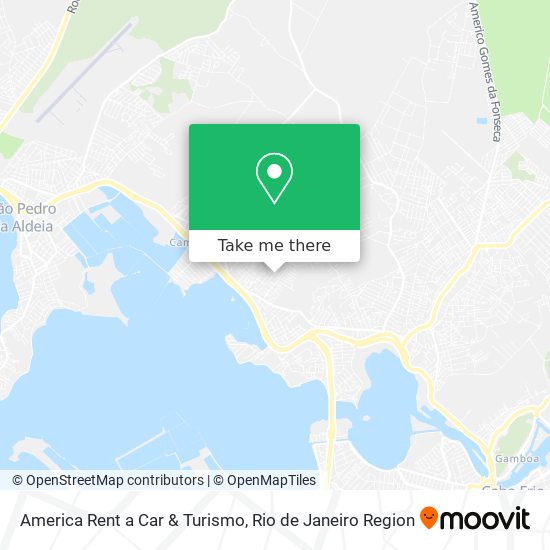 America Rent a Car & Turismo map
