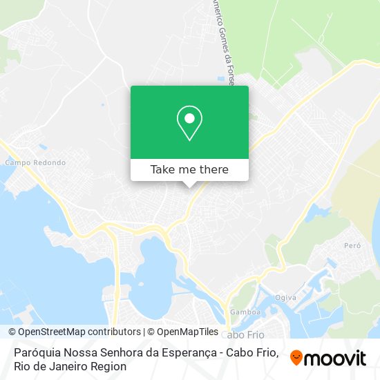 Mapa Paróquia Nossa Senhora da Esperança - Cabo Frio