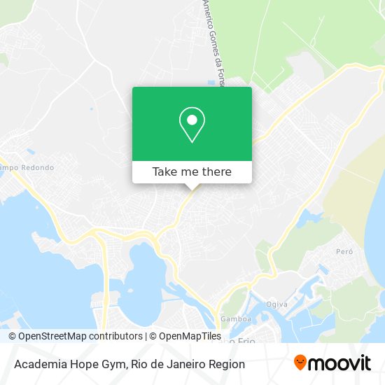 Mapa Academia Hope Gym