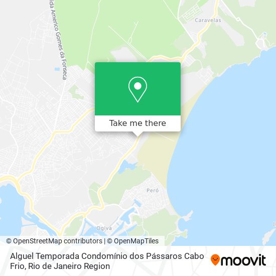 Alguel Temporada Condomínio dos Pássaros Cabo Frio map