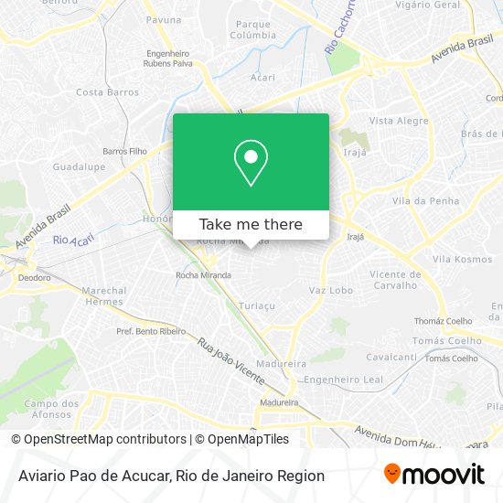 Aviario Pao de Acucar map