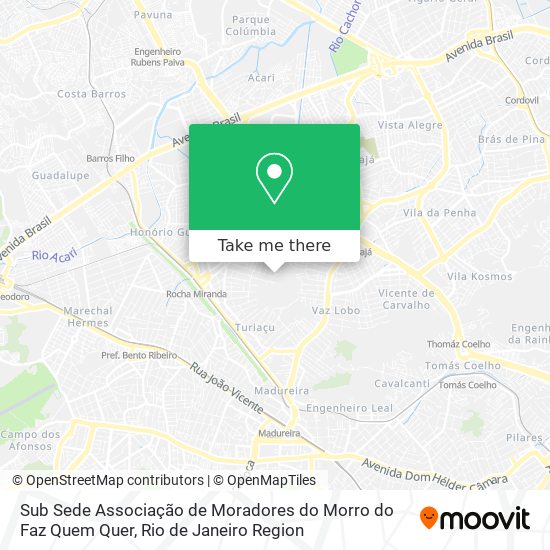 Mapa Sub Sede Associação de Moradores do Morro do Faz Quem Quer