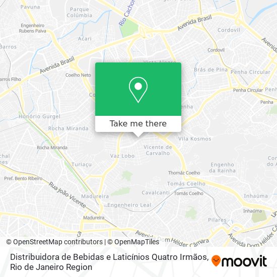 Distribuidora de Bebidas e Laticínios Quatro Irmãos map