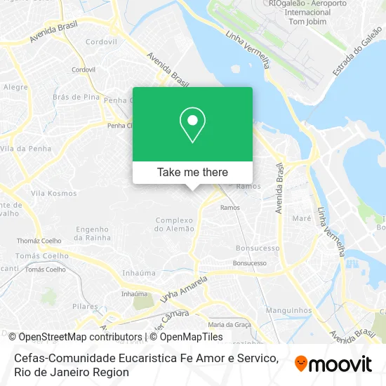 Cefas-Comunidade Eucaristica Fe Amor e Servico map