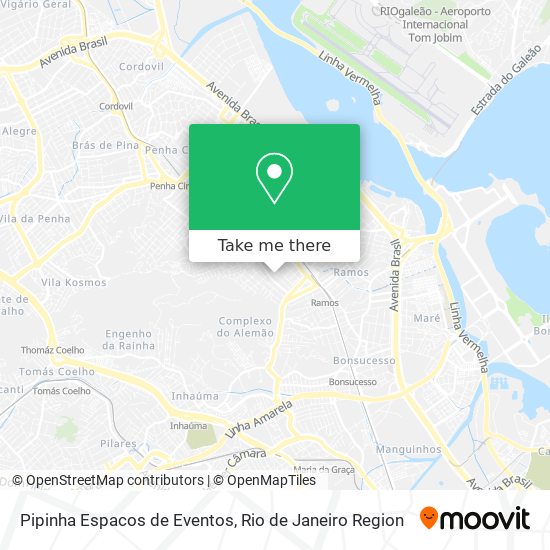 Mapa Pipinha Espacos de Eventos