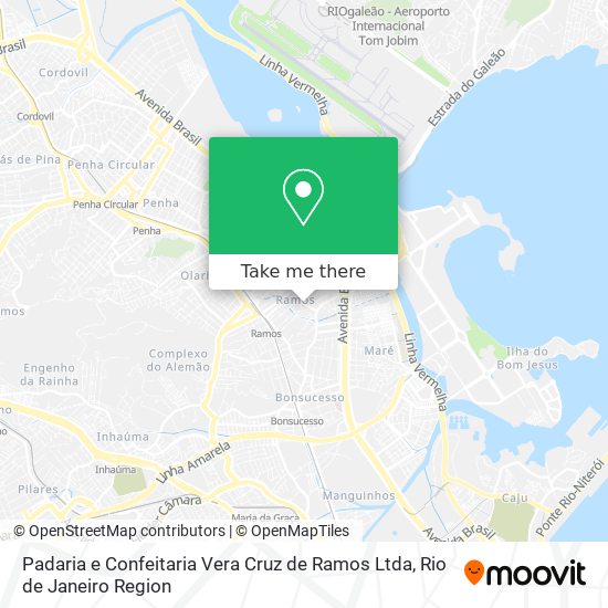 Padaria e Confeitaria Vera Cruz de Ramos Ltda map